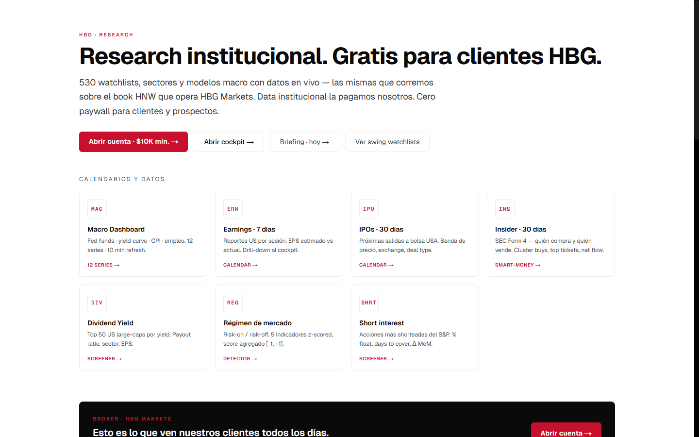 HBG Research · hub — HBG Research